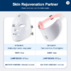 LED facial mask package contents with USB charging cable